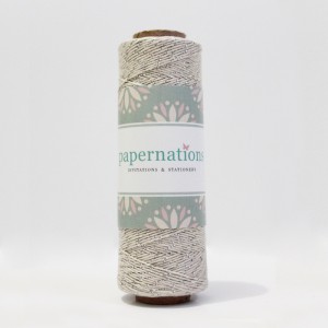 Bakers Twine - White Silver